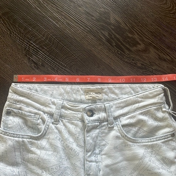 🎆NWT Anthropologie pilcro Yaya crop flare tall 26 map white bleached jeans - Picture 6 of 16